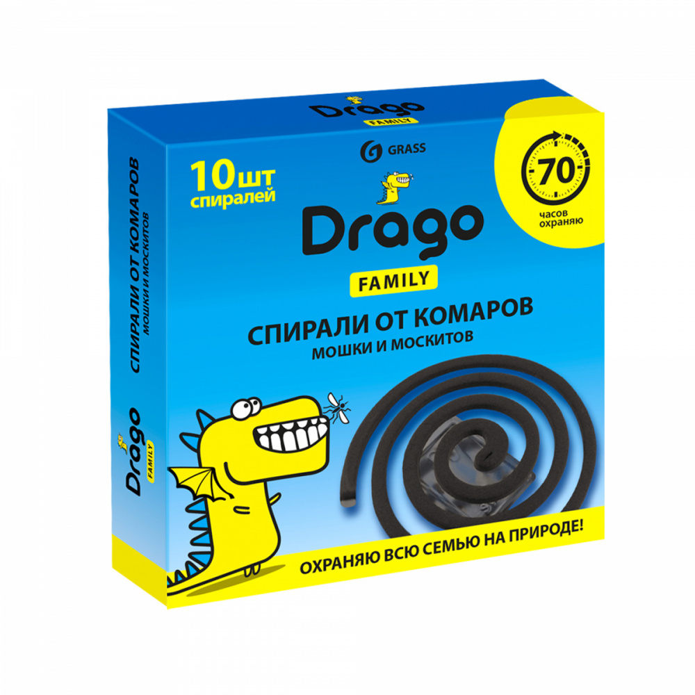 Средство инсектицидное «Спираль от комаров – эффект» Drago (10 спиралей) - фото