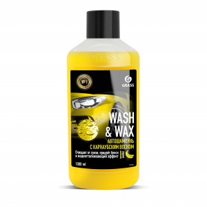 Автошампунь с карнаубским воском Wash & Wax (флакон 1л) - фото