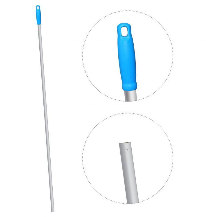 Ручка для держателя мопов, 130 см, d=22 мм, алюминий, синий - фото