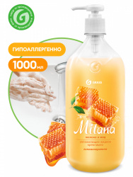 Крем-мыло жидкое увлажняющее "Milana молоко и мед" (флакон 1000 мл) - фото